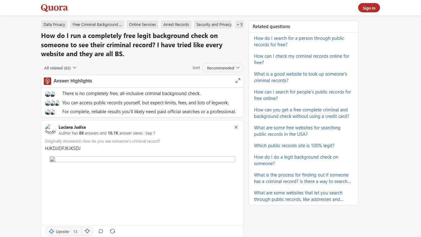 How to run a completely free legit background check on someone to see their criminal record - Quora